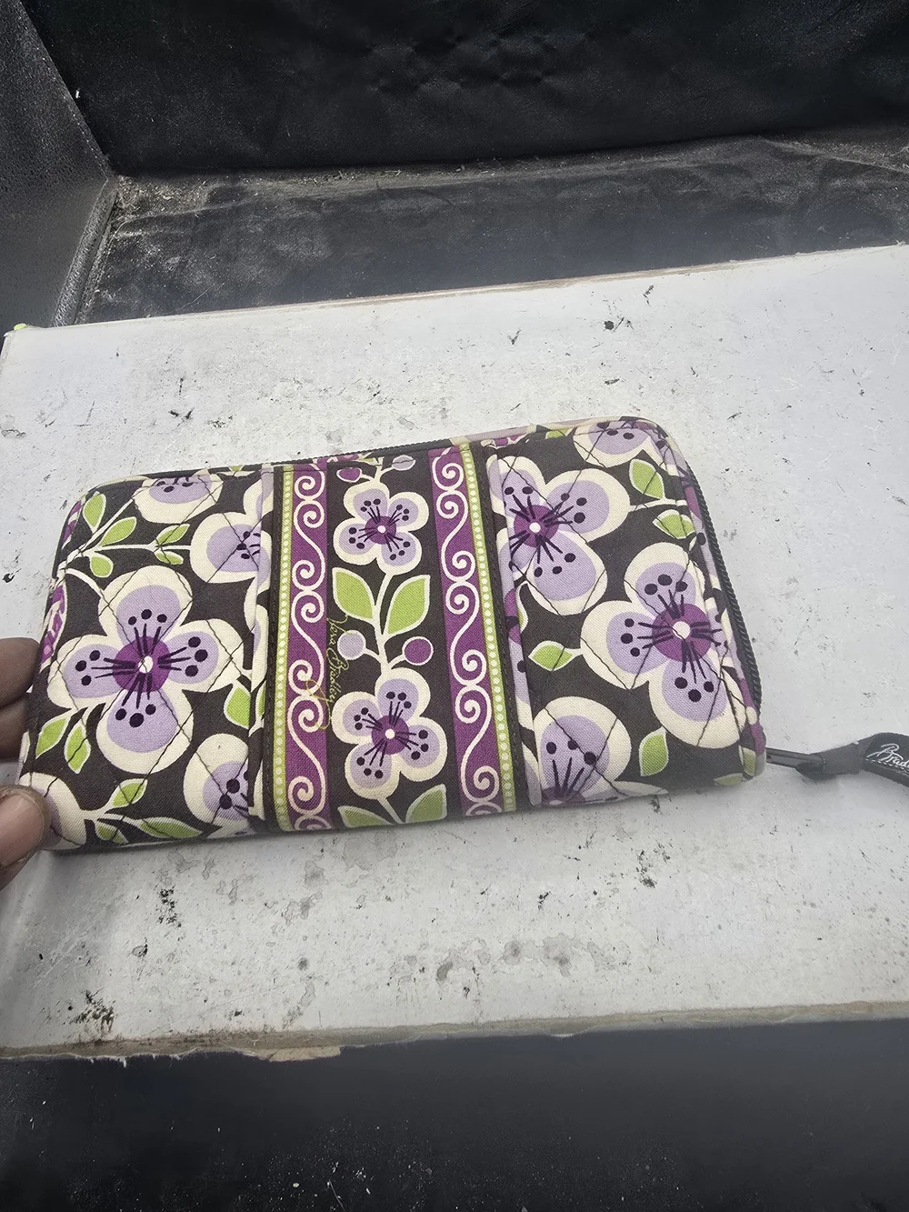 Vera Bradley Purple Floral Zip Wallet
